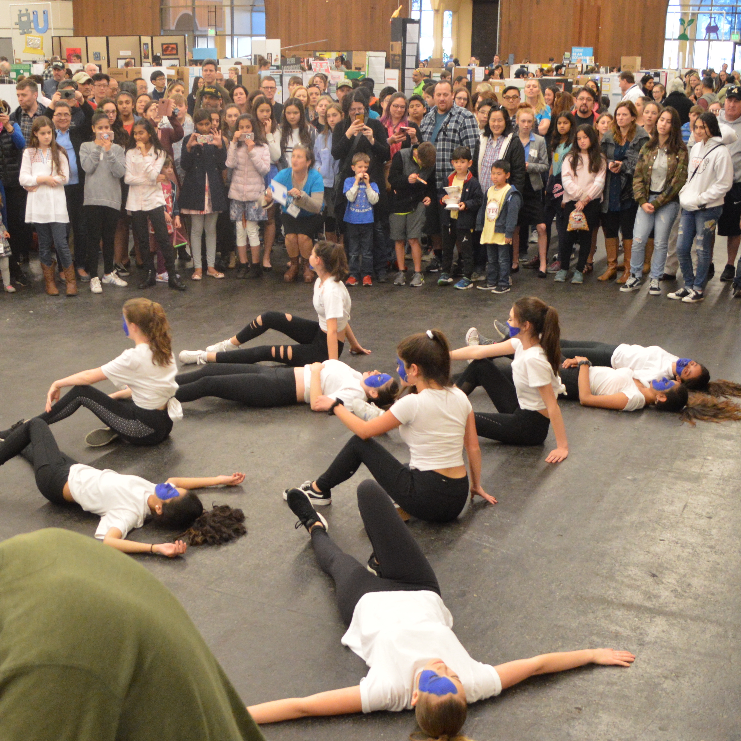 Students perform an interpretive dance number at The Next Big Think.